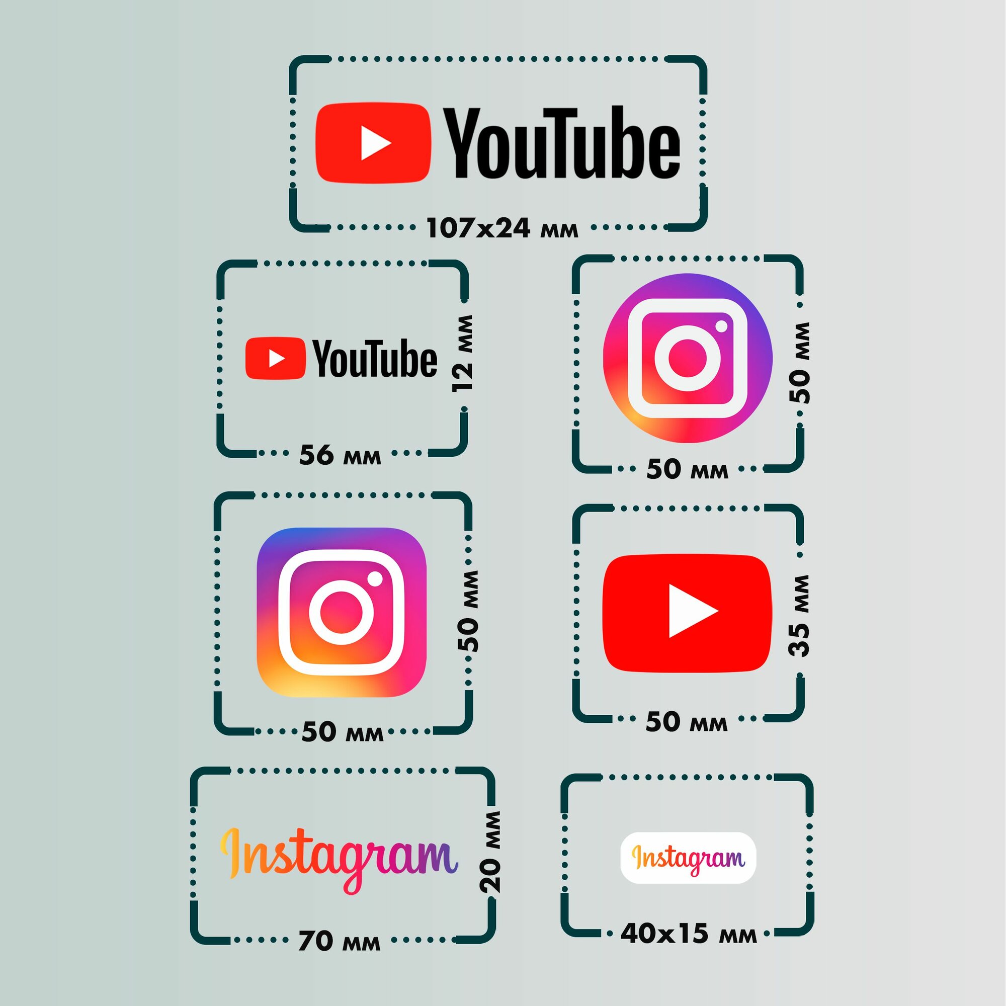 Термонаклейка для одежды Социальные сети 5 — фото 1