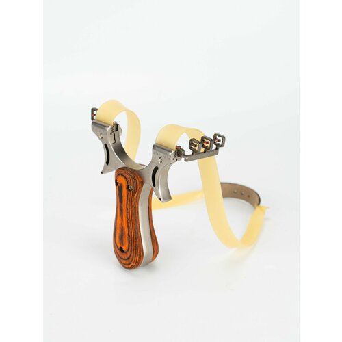 Рогатка с прицелом Sport&Play для стрельбы, охоты и рыбалки, мощная, коричневый/красный