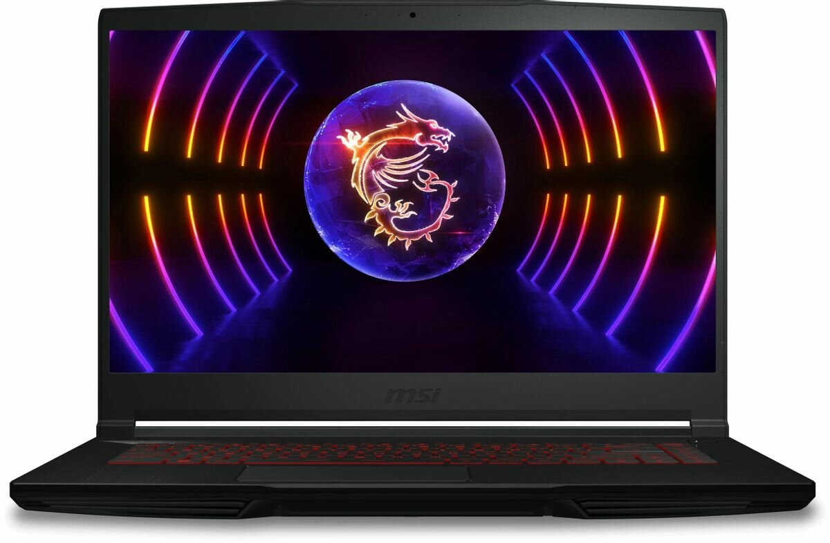 Ноутбук игровой MSI GF63 Thin 12UCX-1037XRU 15.6", IPS, Intel Core i5 12450H 2ГГц, 8-ядерный, 16ГБ DDR4, 256ГБ SSD, NVIDIA GeForce RTX 2050 - 4 ГБ, FreeDOS, черный 9S7-16R821-1037