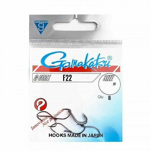 Крючки Gamakatsu F22 Hooks Black № 16 (25 шт. в упак) / гамакатсу