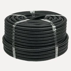 Изображение товара Труба гофрированная ПНД с протяжкой d20 мм (100 метров), черная, EKF-Plast