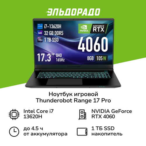 Ноутбук игровой Thunderobot Range 17 Pro JT009600HRU 15999900₽