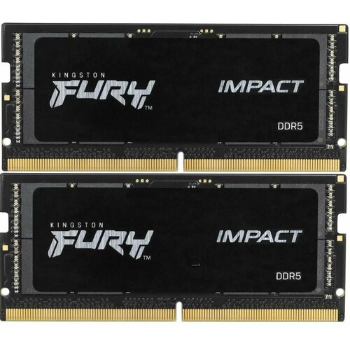Оперативная память SO-DIMM DDR 5 DIMM 64Gb PC38400 4800Mhz Kingston FURY Impact CL38 Kit of 2 KF548S38IBK2-64 23186₽