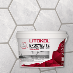 Изображение товара Эпоксидная затирка-клей LITOKOL EpoxyElite E.03 Жемчужно-серый, 1 кг
