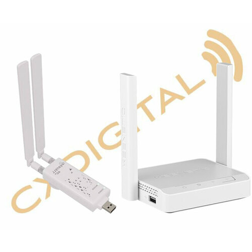 Комплект для интернета Wi-Fi роутер Keenetic Launcher 4G LTE Fibocom L850 cat9 в корпусе VERTELL LONG USB-M2Sim-карта в подарок 8587₽