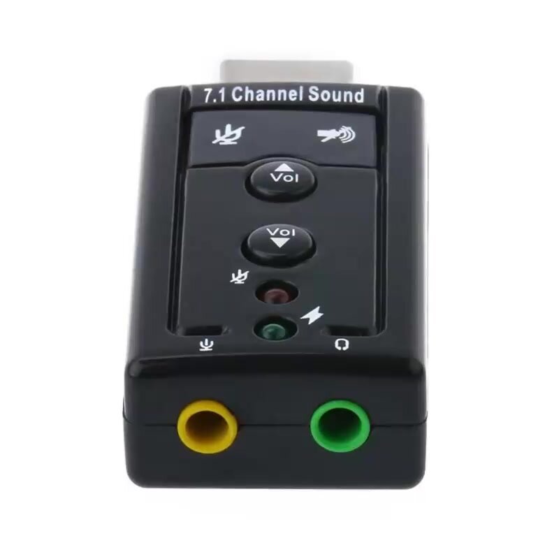 Внешняя звуковая карта USB 7.1/адаптер для наушников с микрофоном/аудио адаптер/переходник для наушников — фото 1