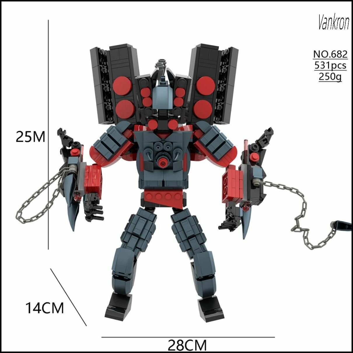 Конструктор детский игрушка MOC Фигурк Скибиди Туалет , Skibidi Toilet Совместим с лего, Подарок на день рождения для мальчиков и девочек