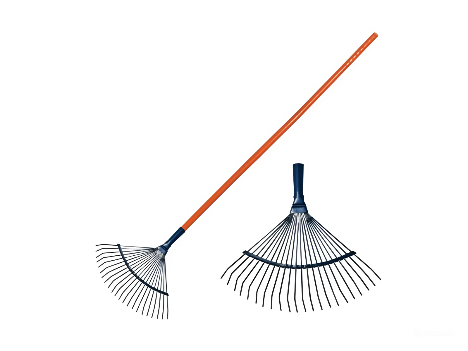 Грабли садовые веерные с черенком инструмагро ГВ Л 020110  для листьев