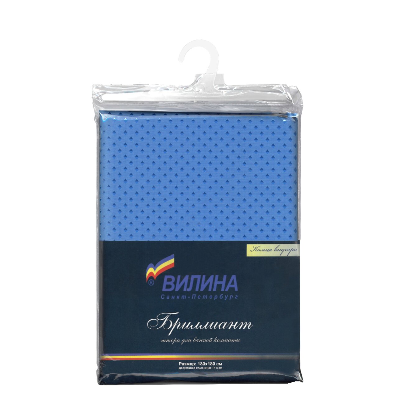 Занавеска для ванной комнаты Бенуа синий 180х180 см