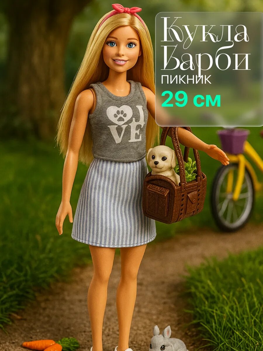 Кукла Барби с питомцами