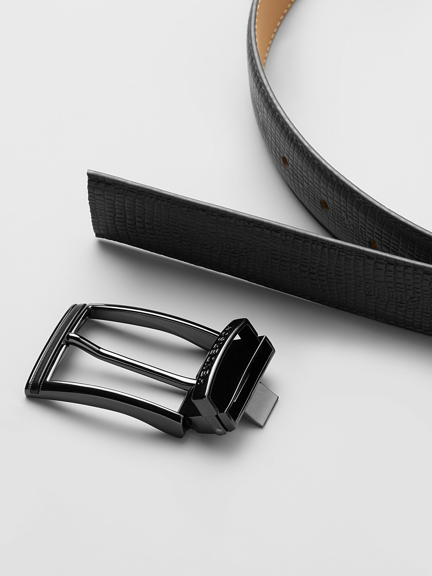 Ремень HENDERSON для мужчин, размер 125, черный — фото 1