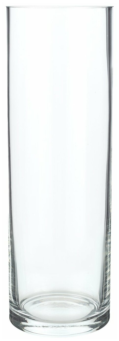 Стеклянная ваза цилиндр ROScandles 10х30 см интерьерная декоративная колба для насыпных свечей огнеупорная