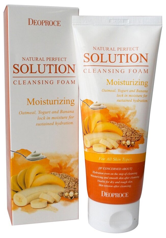 Пенка для лица и тела Deoproce Natural Perfect Solution Cleansing Foam Moisturizing (170 гр)