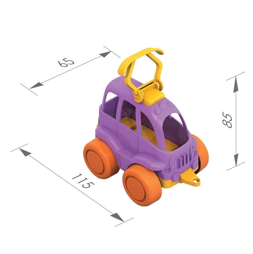 Игрушка Нордпласт, Трамвай Нордик фиолетовый/оранжевый - фото №5