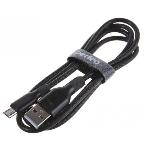 Кабель PERFEO USB2.0 A вилка - Micro USB вилка, силикон, черный, длина 1 м. (U4807)