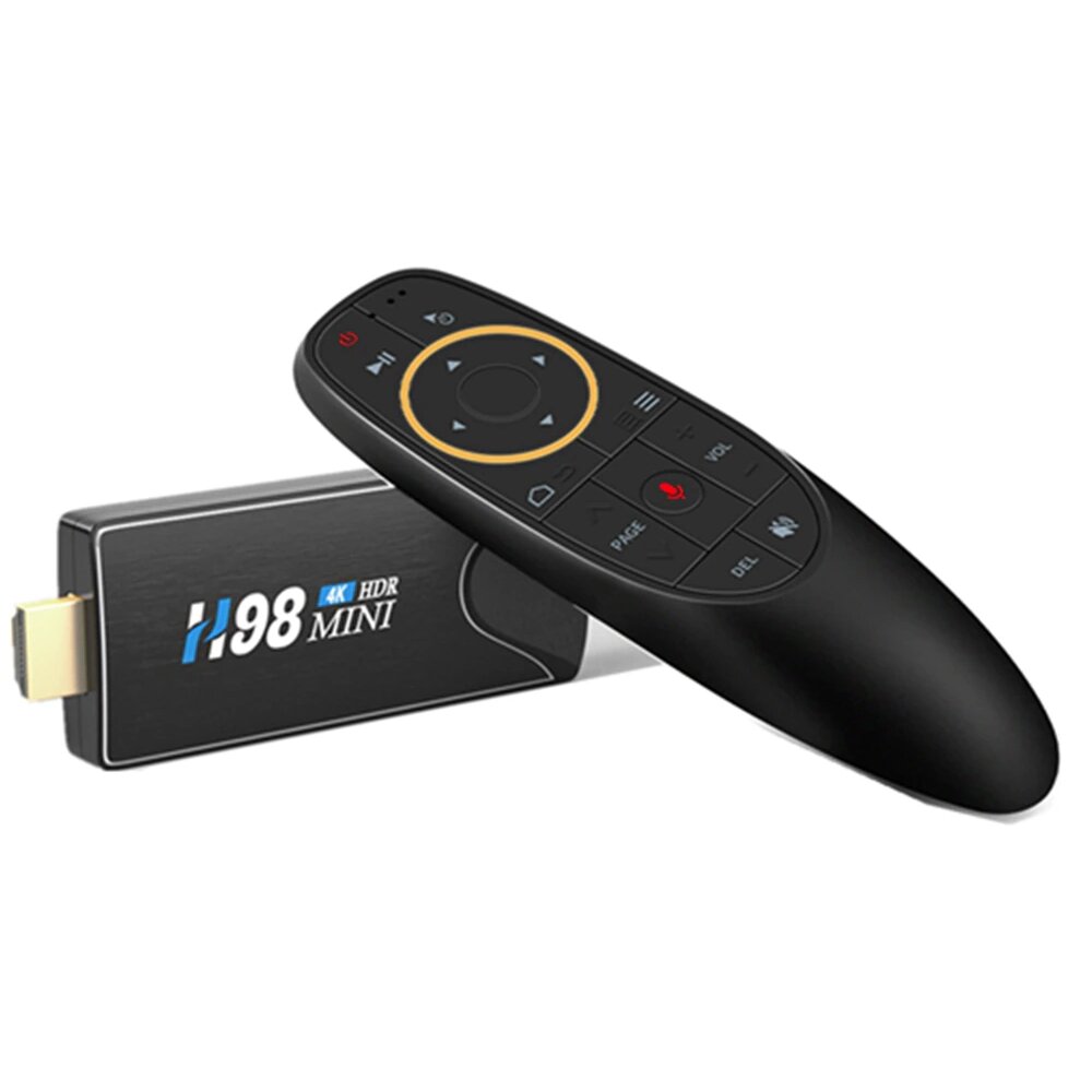 Смарт ТВ приставка H98 Mini 2/16GB, Allwinner H616, Android 10.0, Wi-Fi 2.4/5GHz, Smart TV Stick 4K, Андроид ТВ стик, Медиаплеер, Голосовое управление