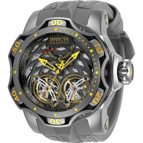 Наручные часы INVICTA Часы мужские механика с автоподзаводом Invicta Reserve Venom 34473, серый