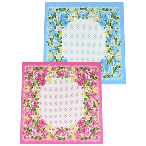 фото Платок на голову alena alenkina/набор/ 75*75 см/ 2шт/белый, голубой