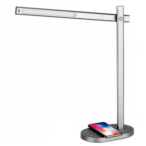 фото Лампа momax q.led table lamp wireless charger с беспроводным зарядным - space grey