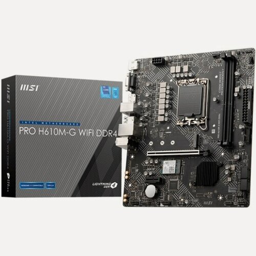 Изображение товара Материнская плата Msi PRO H610M-G WIFI DDR4 (LGA1700, mATX)