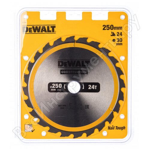 Диск пильный DEWALT по дереву 250х30х24 DT1956