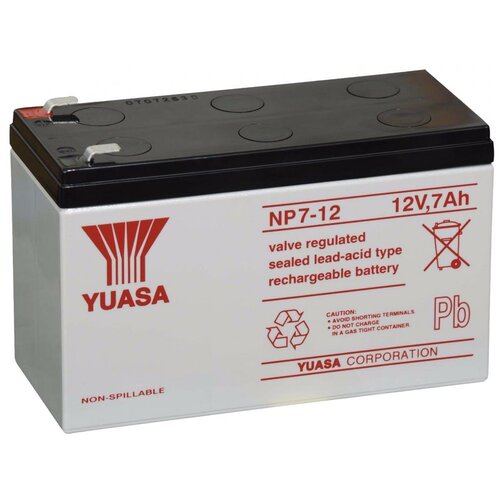 фото Батарея для ибп yuasa np7-12 12в 7ач gs yuasa