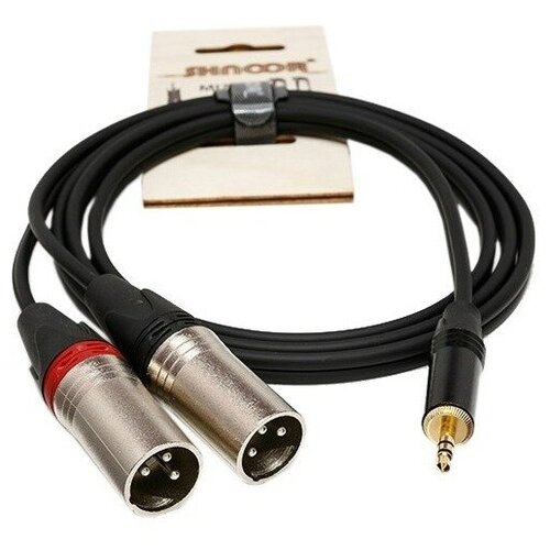 MJ2XM-1m Y-кабель 3,5мм миниджек - 2 XLRm, 1м, SHNOOR