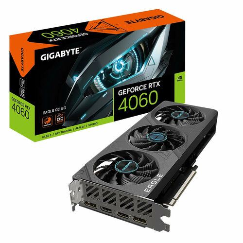 Видеокарта GIGABYTE GV-N4060EAGLE OC-8GD GeForce RTX 4060 8GB EAGLE OC 4040000₽