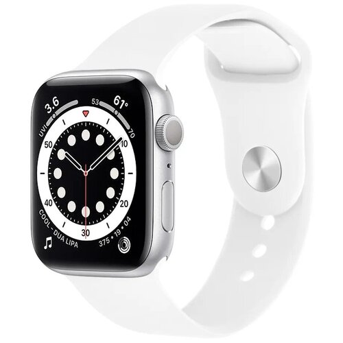 Cиликоновый ремешок для Apple Watch Series 1-8 - 38/40/41 мм (эпл вотч), белый