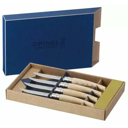 Набор столовых ножей Opinel VRI Ashwood из 4-х штук нож кухонный opinel 223 vri intempora для карпаччо