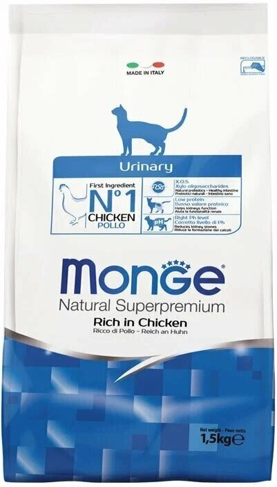 Сухой корм Monge Urinary для взрослых кошек профилактика МКБ, курица, 400г - фото №10