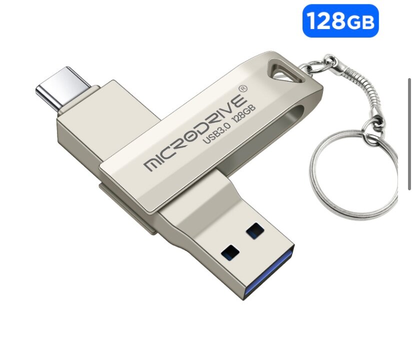 Флеш- накопитель 2 входа Type-C / USB 3.0 флешка для телефона 128 Гб