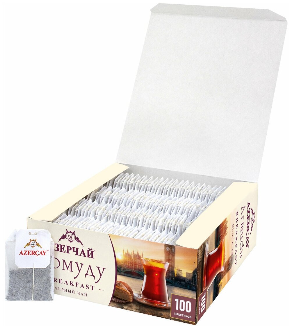 Чай в пакетиках черный Азерчай Армуду Breakfast, 100 шт