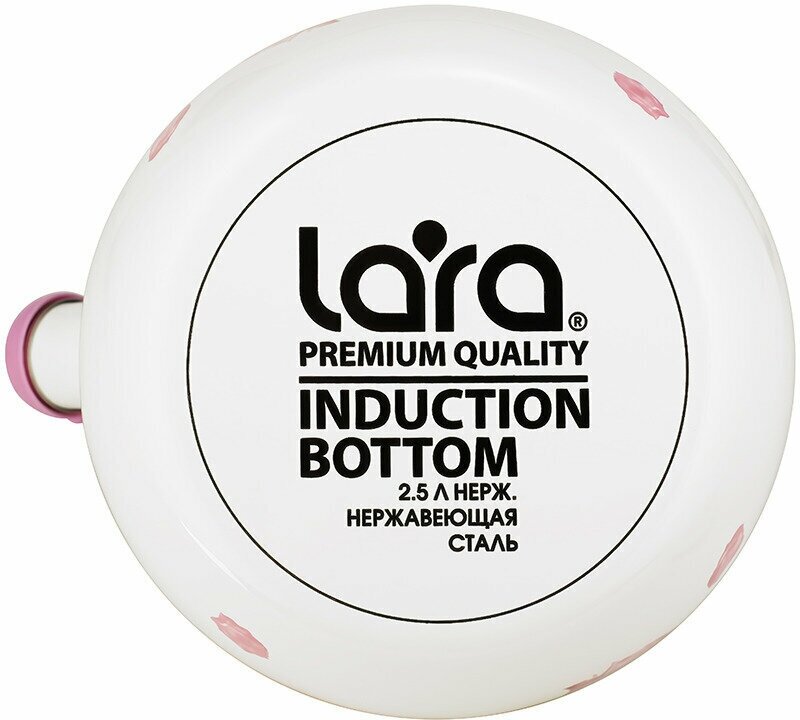 Чайник LARA LR00-20, эмаль PINK 2.2л, индукционное дно, свисток, автоподъем крышки - фотография № 2