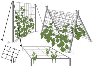 Сетка шпалерная садовая пластиковая для овощей, въющихся растений 2х10м