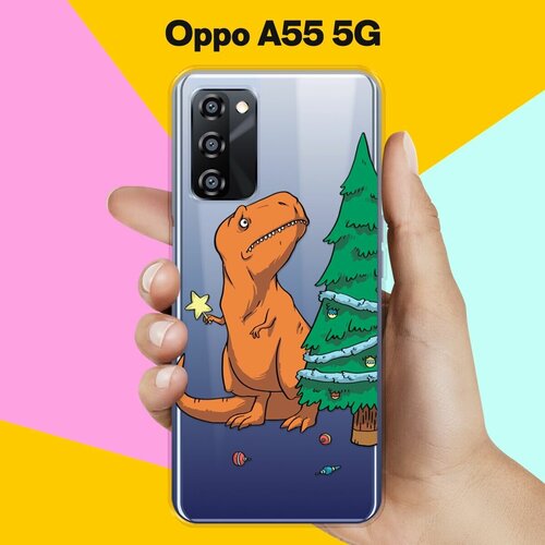 Силиконовый чехол на OPPO A55 Звезда на елку / для Оппо А55