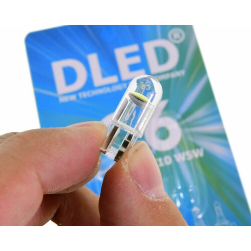 Светодиодные автомобильные лампы T10 W5W 5000K Бренд DLED2 шт 250₽