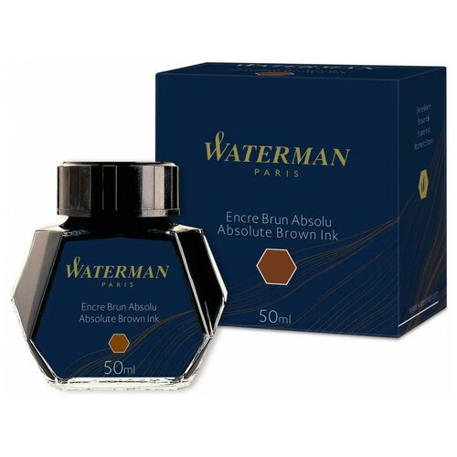 Waterman S0110830 Флакон с коричневыми чернилами для перьевых ручек waterman