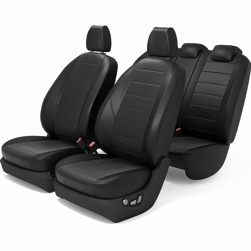 Чехлы на сиденья для Форд Рейнджер T6 (Ford Ranger T6 2011-2015) / AutoKot / LRangerT62013golineblk