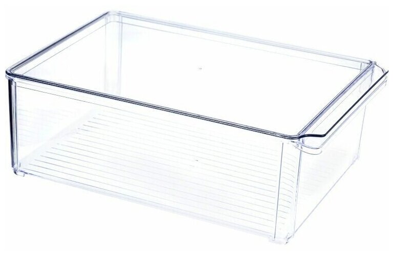Органайзер для холодильника 20*30*10 см с крышкой прозрачный