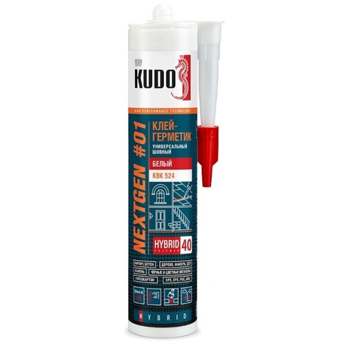 КЛЕЙ-ГЕРМЕТИК KUDO KBK 524 ШОВНЫЙ УНИВЕРСАЛ. ГИБРИДН. 280 МЛ БЕЛЫЙ (12) easyflex fix crystal клей герметик на основе ms полимеров