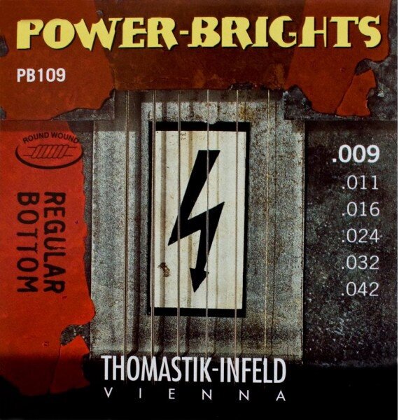 PB109 Power-Brights Regular Bottom Комплект струн для электрогитары, 9-42, Thomastik