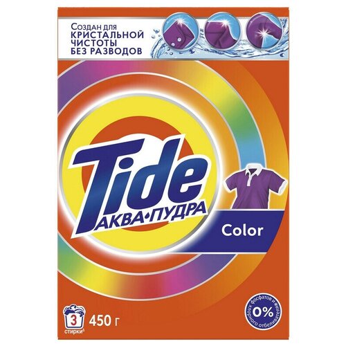 Порошок стиральный Tide Аква Пудра Color автомат 450г д/цветного белья