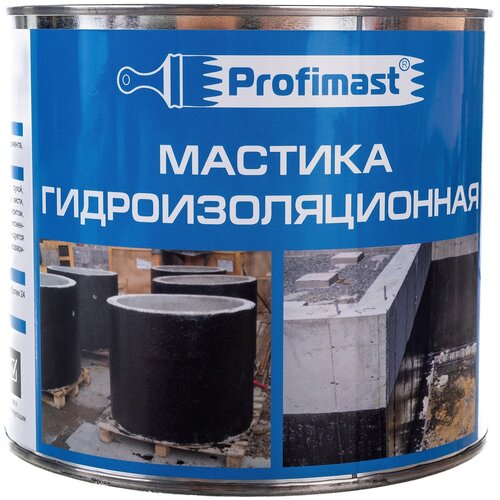 Мастика Profimast гидроизоляционная, 1.8кг, 2 л, цвет черный мастика гидроизоляционная profimast 2 л