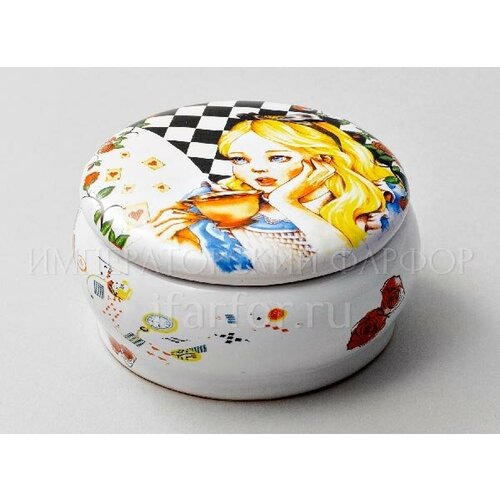 Шкатулка Алиса в стране чудес Шахматная доска Круглая 2436₽