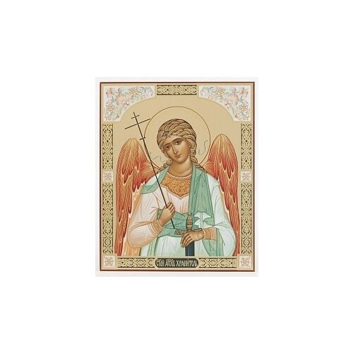 Икона на дер. планшете 30*40 двойное тиснение, плёнка ПВХ (Ангел-Хранитель) #125418 настольная икона ангел хранитель 40 56