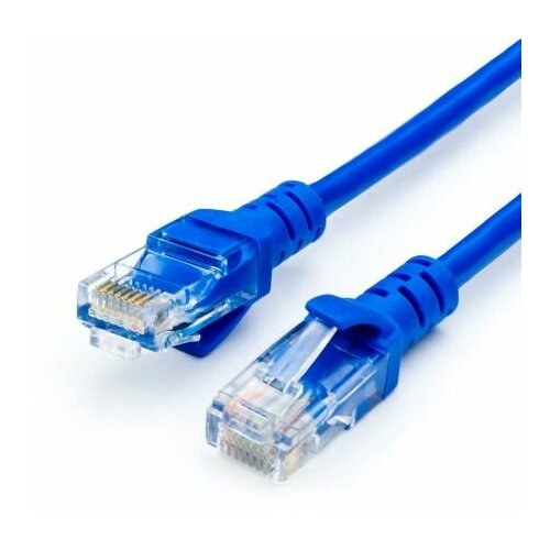 Патч-корд U/UTP 5e кат. 10м, Filum FL5-U45-BL-1000, кабель для интернета, PVC, RJ45, синий