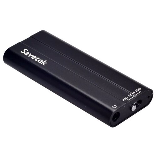 ручка диктофон компактный диктофон Компактный диктофон с возможностью записи до 90 часов Savetek GS-R21 8GB