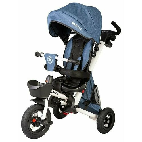 Детский велосипед MAXISCOO Shark мягкое сиденье капюшон синий 13800₽