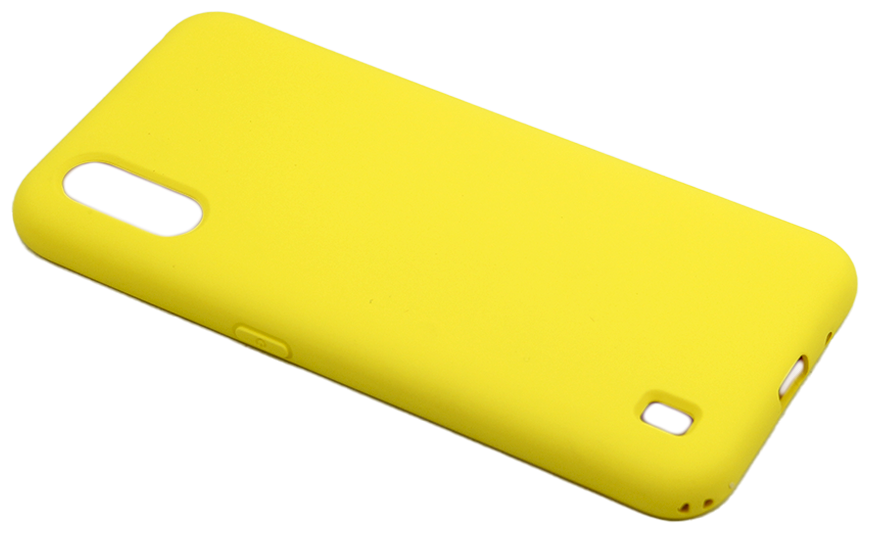Чехол Silicone Cover без логотипа для Samsung Galaxy A01 Желтый